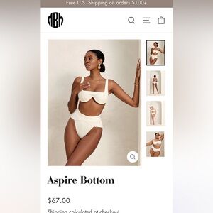 White bridal bikini matching set brand new